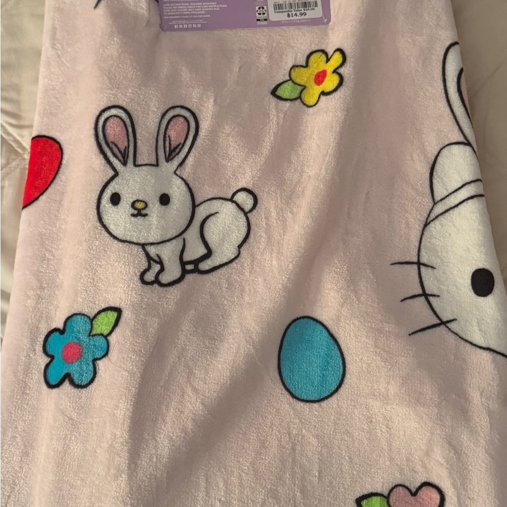 Hello kitty bunny Easter blanket